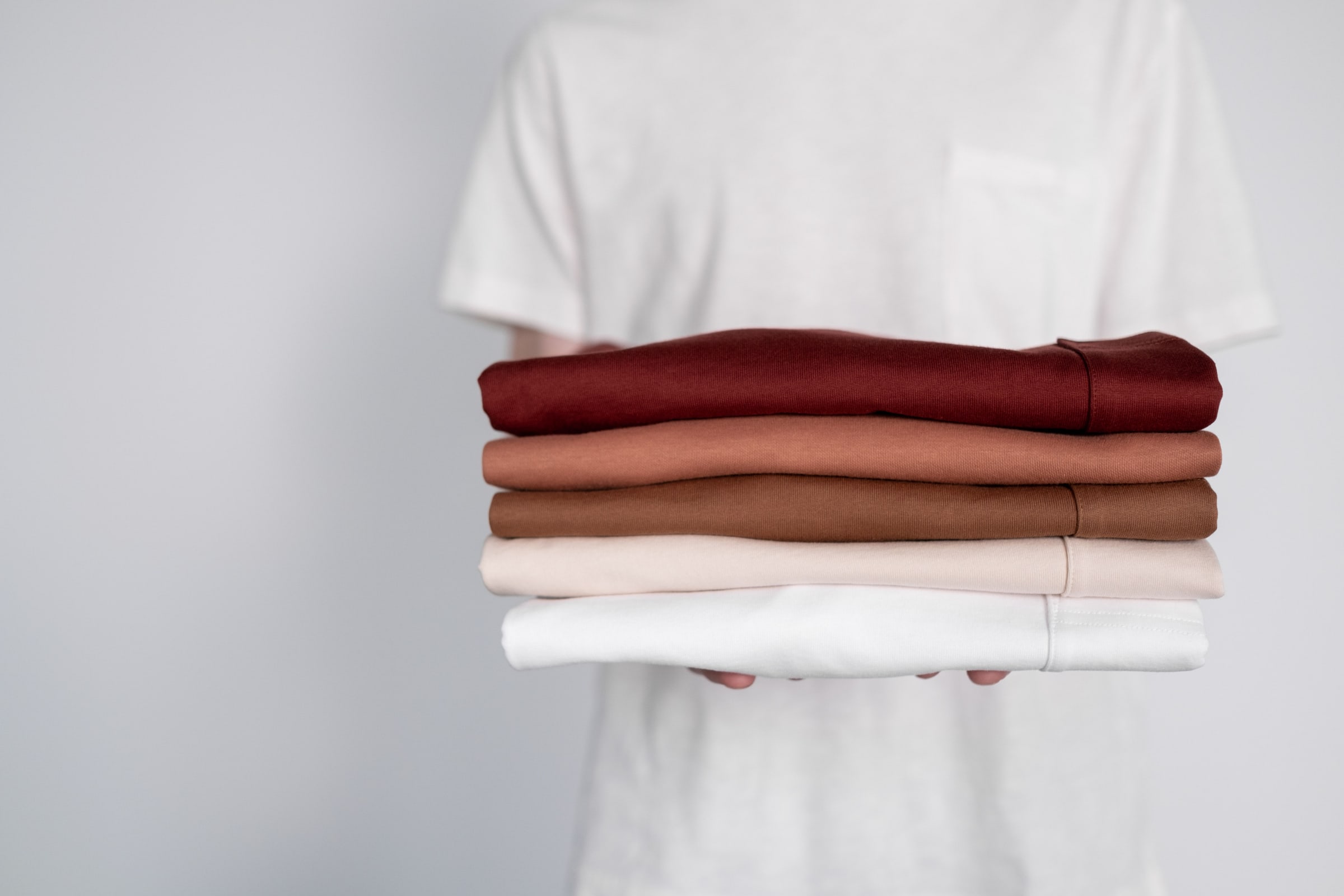 Neatly folded clothes, ready to go back to the customer